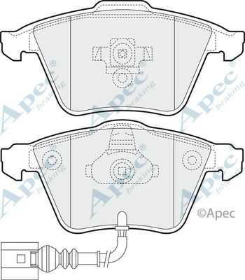 APEC BRAKING Комплект тормозных колодок, дисковый тормоз PAD1452
